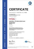 quality certificate DIN EN ISO 9001:2015