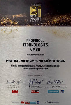 Best of Industry Certificate