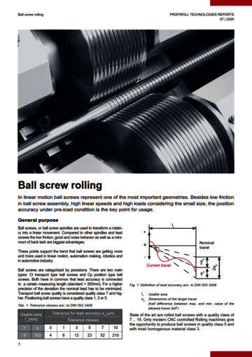 Ball screw rolling